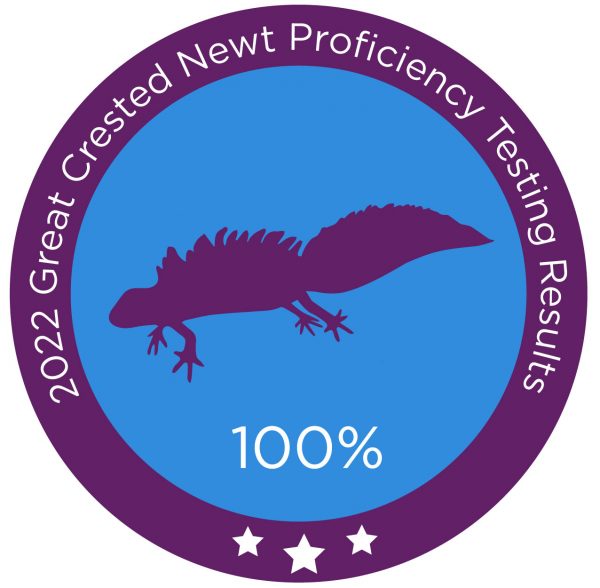 Great Crested Newt Proficiency Testing Result 2022